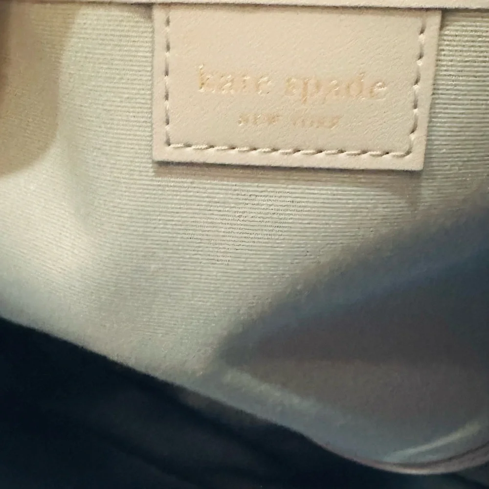Kate Spade Light Blue Tote with Black and White Design- NWOT